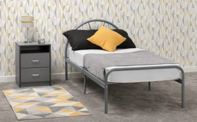 Image: 6971 - Nova Single Bed - Silver